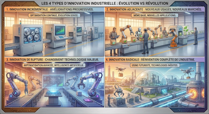 Les 4 types d'innovation industrielle